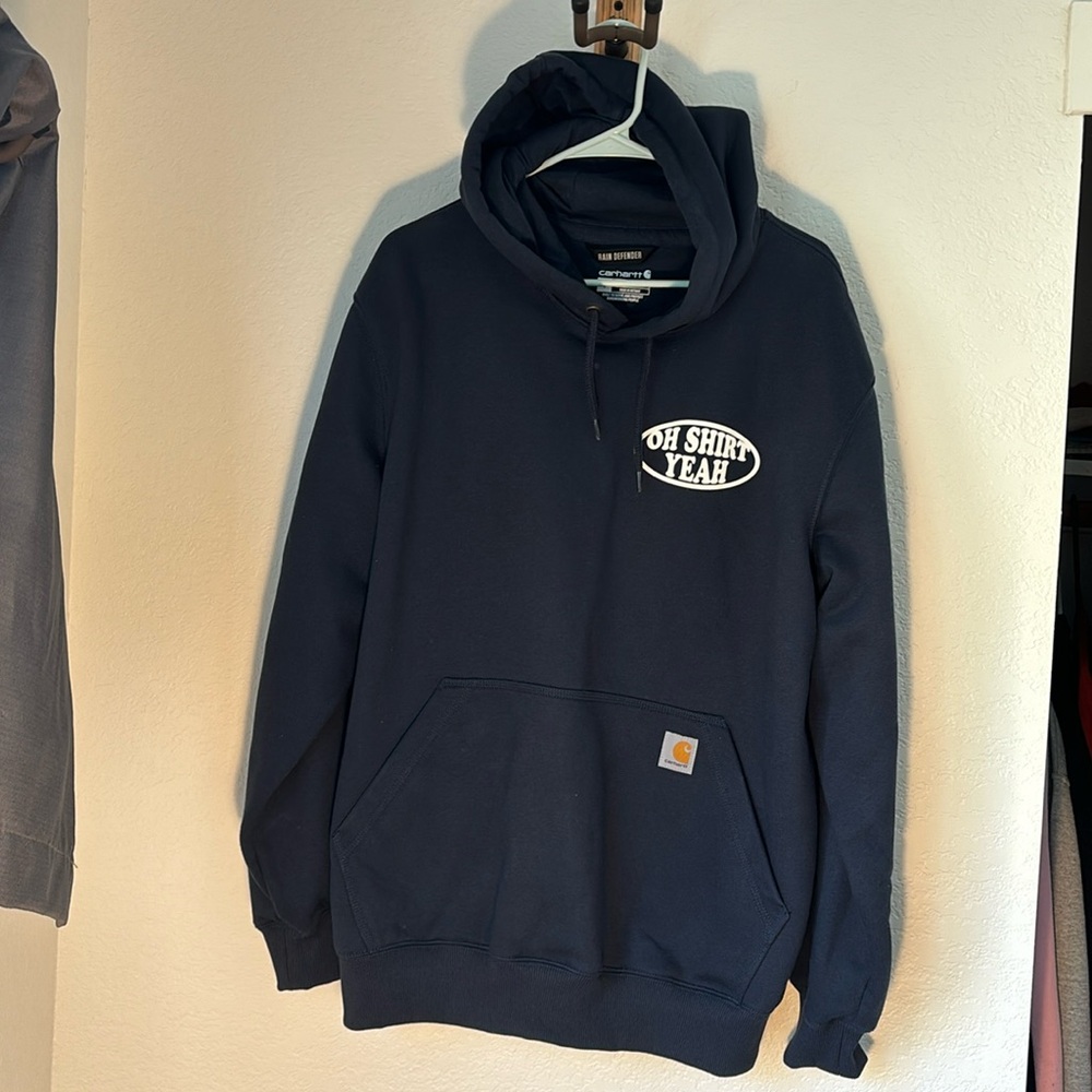 Carhartt Rain Defender loose fit hoodie navy blue